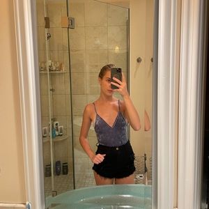 Soft velvet bodysuit